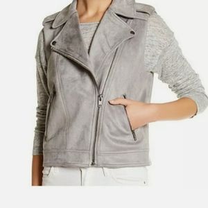 Up for sale brand Women's Philosophy Suede Zip Front Vest Jacket .Size L